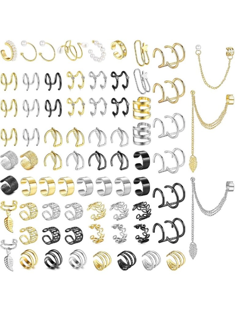 Stylish Non-Piercing Ear Cuff for Women - Cartilage Clip-On Earrings, Trendy